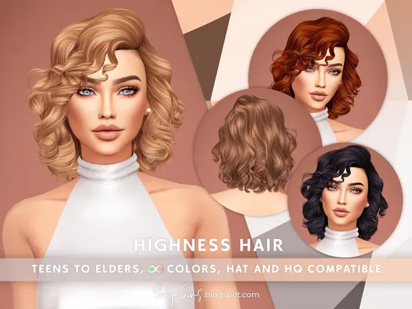 Alpha Highness Hair by SonyaSims - The Sims 4 Custom Content
