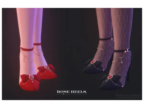 Maxis Match ROSE HEELS Mary Sims by MS - The Sims 4 custom content