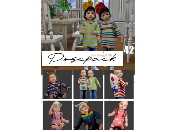 Mix Posepack_042 [AnnaBibi] - The Sims 4 Custom Content
