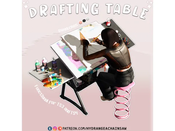 Mix Drafting Table - The Sims 4 Custom Content