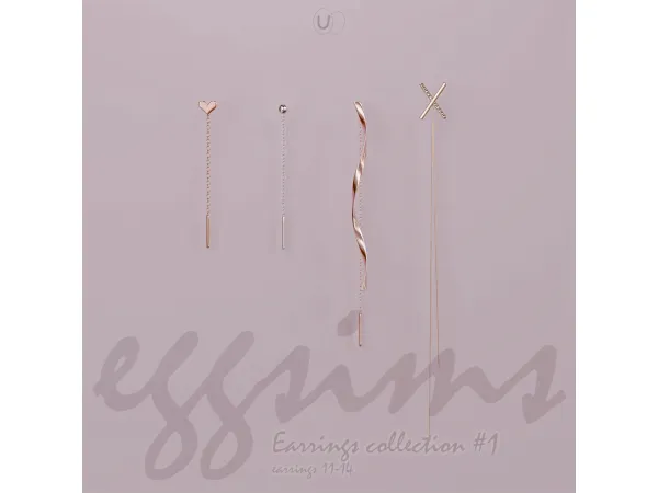 Alpha Earrings collection 1 by EggU - The Sims 4 Custom Content