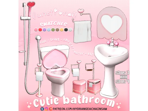 Mix Cutie bathroom - The Sims 4 Custom Content