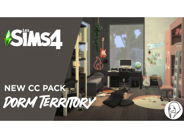 Maxis Match Dorm Territory set - The Sims 4 Custom Content
