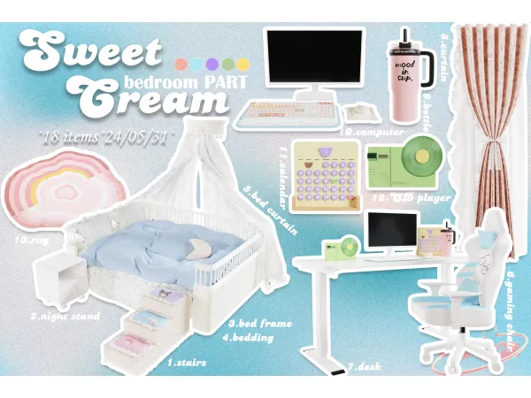 Mix Sweet Cream Set by lalaLANA - The Sims 4 Custom Content