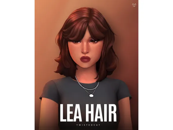 Maxis Match Lea Hair(Download) by TwistedCat - The Sims 4 Custom Content