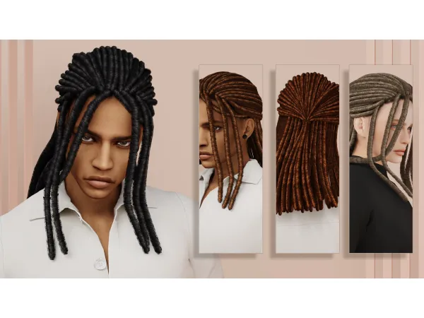 Alpha Jabari Hairstyle - The Sims 4 Custom Content