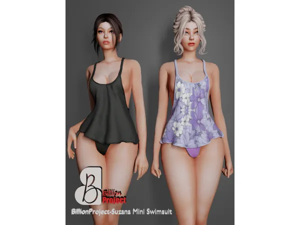 Alpha BillionProject Suzana Mini Swimsuit - The Sims 4 Custom Content