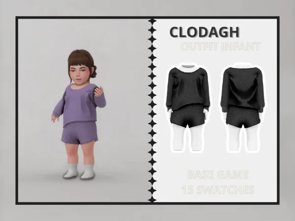 Alpha Clodagh Outfit Infant - The Sims 4 Custom Content
