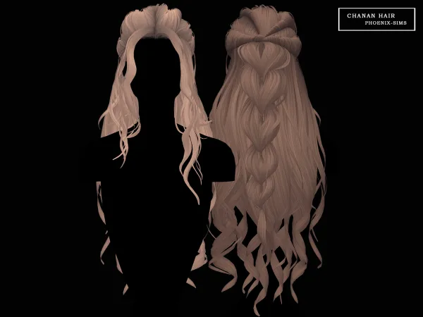 Alpha Chanan Hair - The Sims 4 Custom Content