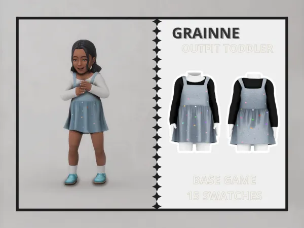 Alpha Grainne Outfit Toddler - The Sims 4 Custom Content