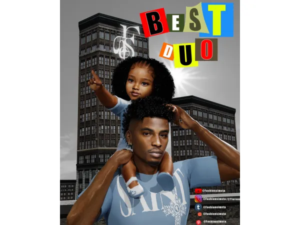 Alpha Best Duo Skin Pack by FashionSimsta - The Sims 4 Custom Content