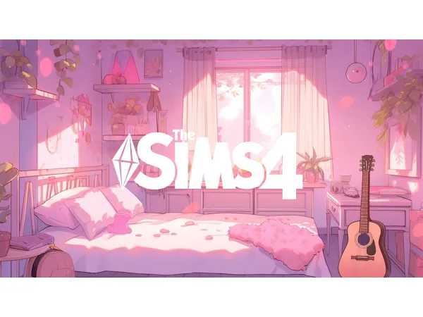 Mix SERENA Pink Room opening screen OVERRIDE - The Sims 4 Custom Content