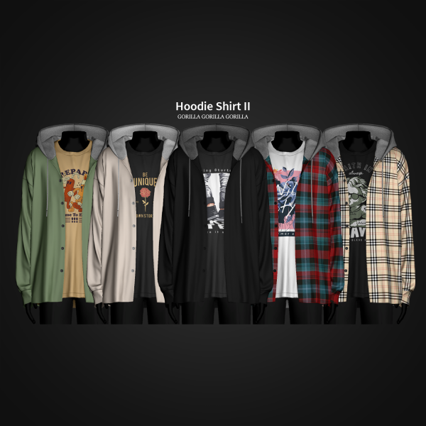 Alpha Hoodie Shirt II by simsfinds - The Sims 4 Custom Content