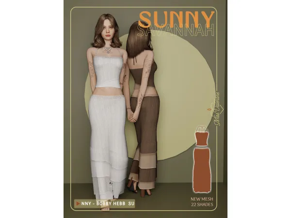 Maxis Match Savannah Dres Two piece by MissValentine - The Sims 4 Custom Content