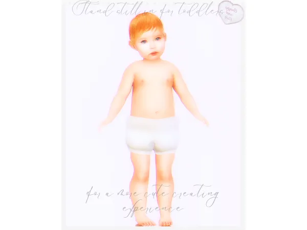 Mix [m3y メイ] stand still in CAS for Toddlers and children - The Sims 4 Custom Content