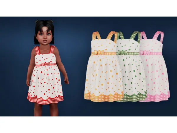 Alpha Polka Dot Dress by MysteriousOo - The Sims 4 Custom Content