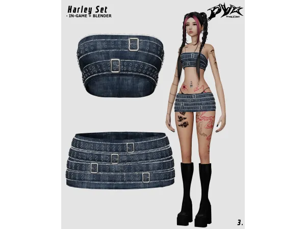 Alpha 2h4y collection Harley Set - The Sims 4 Custom Content