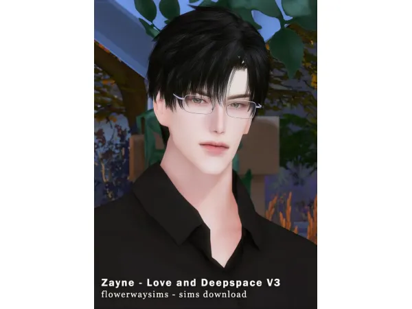 Alpha ZAYNE LOVE AND DEEPSPACE V3 by Flower Way Sims Studio - The Sims 4 Custom Content