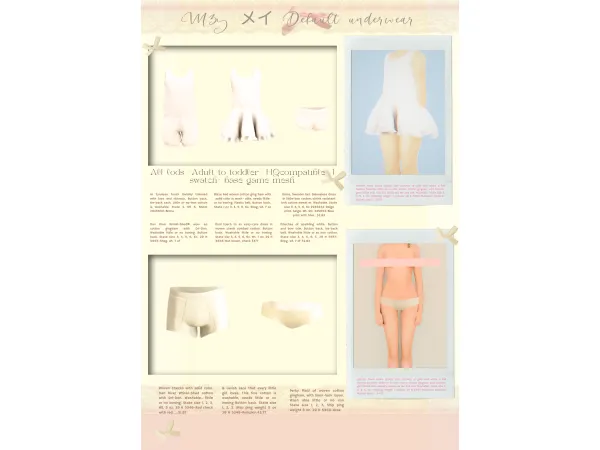 Mix Realistic Default Vintage Underwear for all ages ୨ৎ - The Sims 4 Custom Content