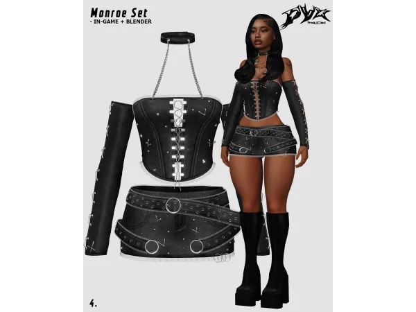 Alpha 2h4y collection Monroe Set - The Sims 4 Custom Content