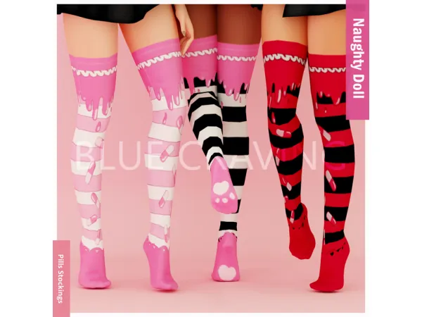 Mix Blue Craving Pills Stockings - The Sims 4 Custom Content