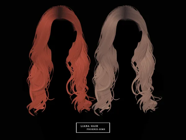 Alpha Liana Hair - The Sims 4 Custom Content