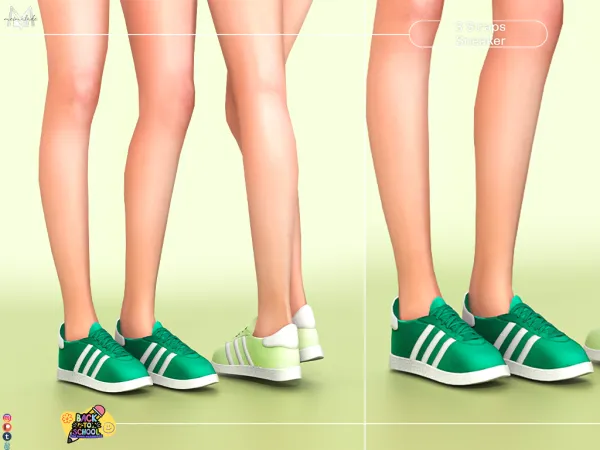 Maxis Match 3 Straps Sneaker (Female) S376 by mermaladesims - The Sims 4 Custom Content