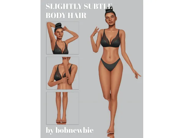 Maxis Match Slightly Subtle Body Hair by bobnewbie - The Sims 4 Custom Content