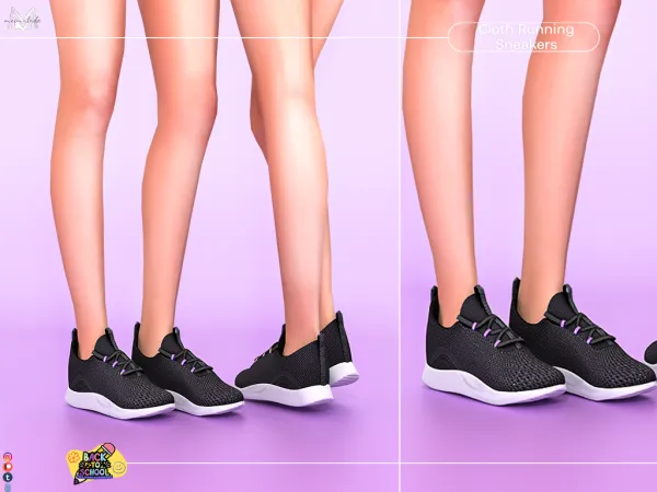 Maxis Match Cloth Running Sneakers (Female) S377 by mermaladesims - The Sims 4 Custom Content