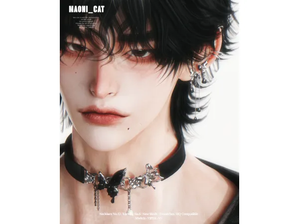 Alpha [Maoni_cat]Butterflies ACC - The Sims 4 Custom Content