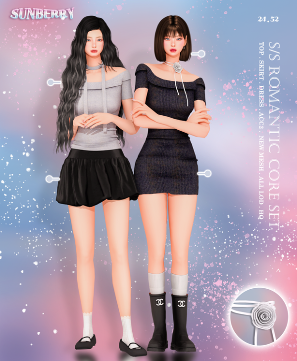 Alpha SS Romantic Core SET by simsfinds - The Sims 4 Custom Content