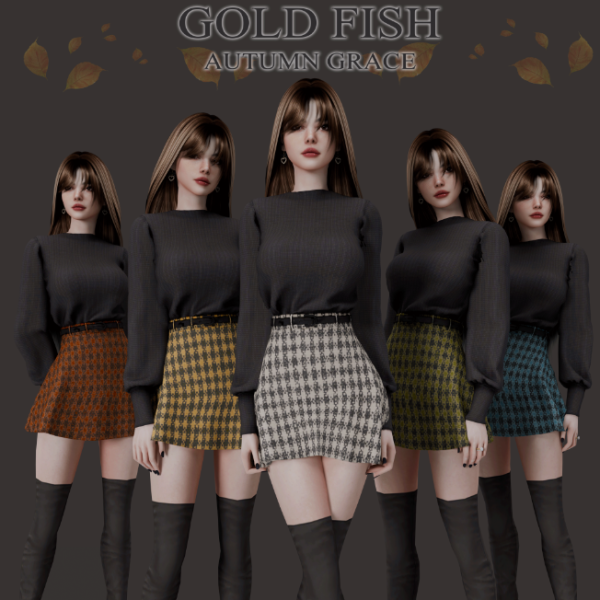 Alpha GoldFish Autumn Grace by simsfinds - The Sims 4 Custom Content