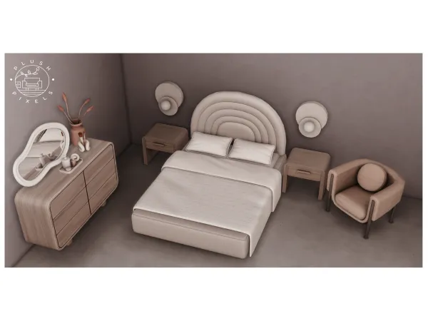 Mix Kopenhagen bedroom by Plush pixels - The Sims 4 Custom Content