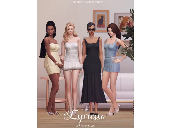 Maxis Match Espresso A 8 items set by Caio - The Sims 4 Custom Content