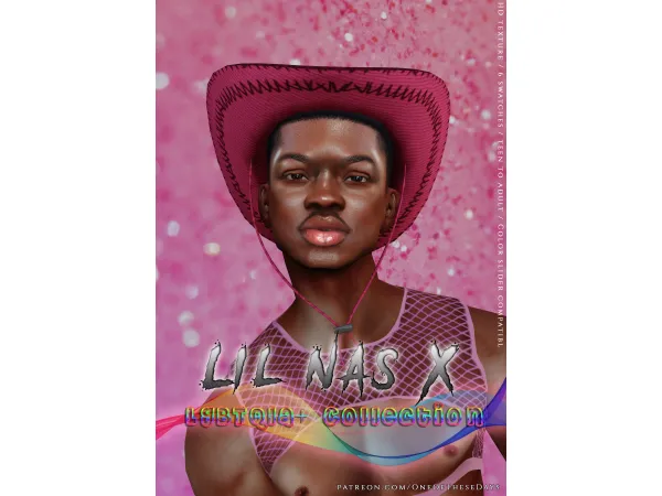 Alpha Lil Nas X LGBTQIA Collection SKIN LIPSTICK by One Of These Days - The Sims 4 Custom Content