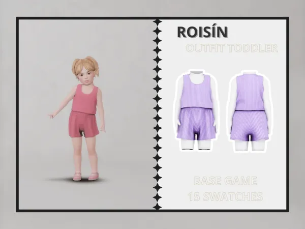 Alpha Roisín Outfit Toddler - The Sims 4 Custom Content