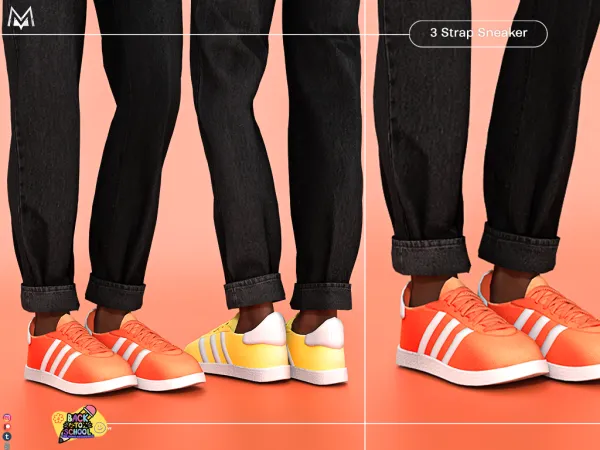 Maxis Match 3 Strap Sneaker (Male) S380 by mermaladesims - The Sims 4 Custom Content