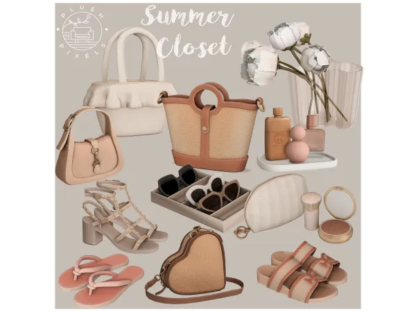 Alpha Summer closet by Plush pixels - The Sims 4 Custom Content