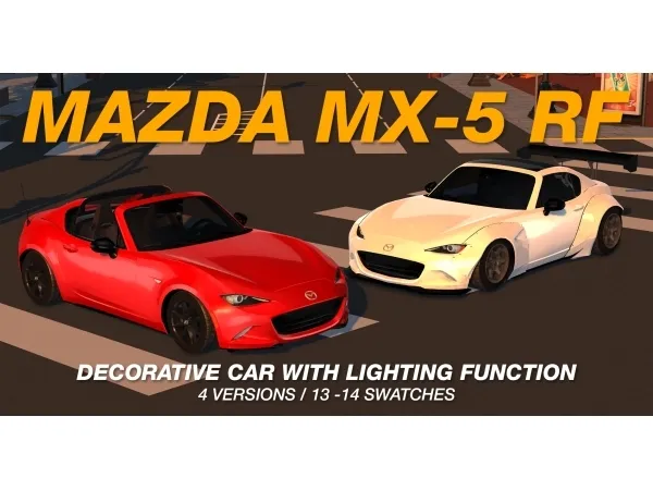 Alpha Tyler Winston Cars 2022 Mazda MX 5 RF - The Sims 4 Custom Content