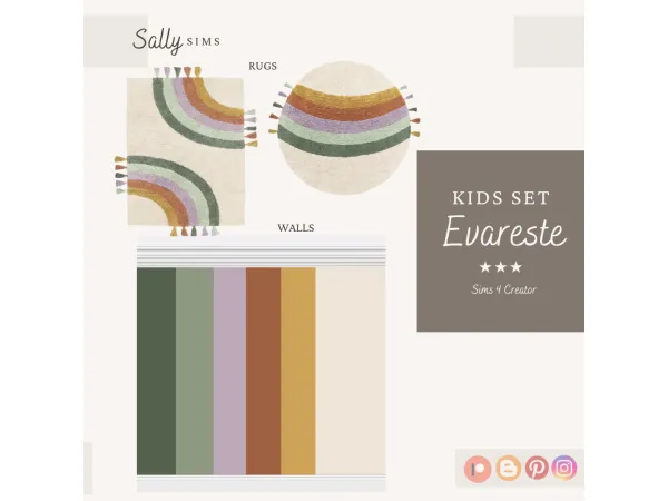 Alpha Kids Set EVARESTE - The Sims 4 Custom Content