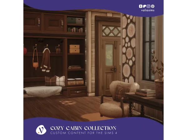 Maxis Match Cozy Cabin Collection Entryway by VALIA - The Sims 4 Custom Content