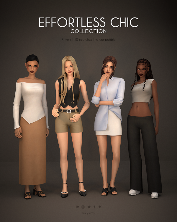 Maxis Match Effortless Chic Collection COMPLETE by luxysims - The Sims 4 Custom Content
