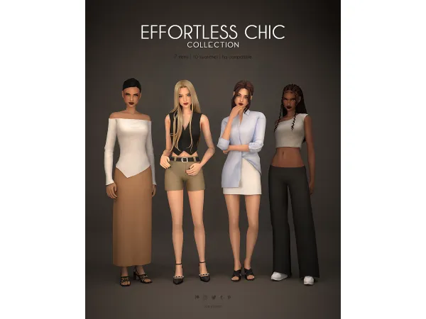Maxis Match Effortless Chic Collection COMPLETE - The Sims 4 Custom Content