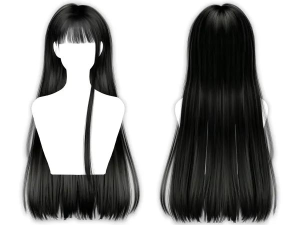 Alpha [JINO] HAIR N45 - The Sims 4 Custom Content