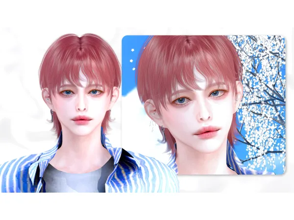 Alpha MF Hair 03 by Reina - The Sims 4 Custom Content