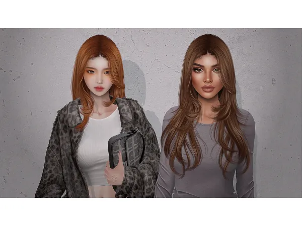 Alpha Binna Hair by Doux - The Sims 4 Custom Content