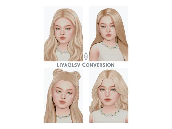 Maxis Match Conversion Hairs Kids by liyaglsv - The Sims 4 Custom Content