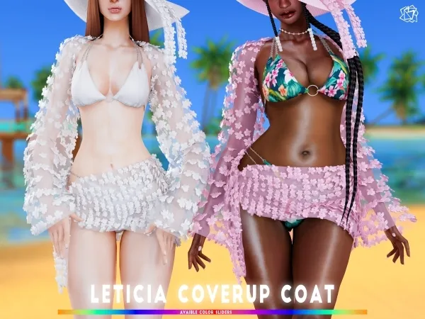 Alpha Leticia Coverup coat acc BRSIMS - The Sims 4 Custom Content