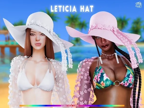 Alpha Leticia Hat acc BRSIMS - The Sims 4 Custom Content