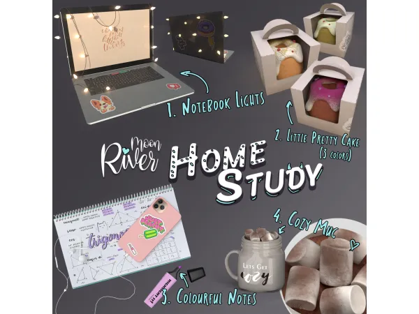 Alpha Home Study set by MoonRiver - The Sims 4 Custom Content